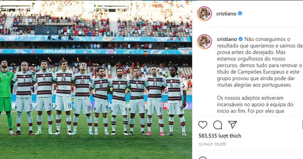Cristiano Ronaldo viết tâm thư gửi fan hâm mộ sau khi chia tay Euro 2020